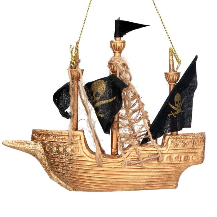Gisela Graham Pirate Ship - Peter Pan Decoration
